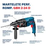 Martelete Perfurador Rompedor 820W GBH2-24D - Potê - Imagem 2