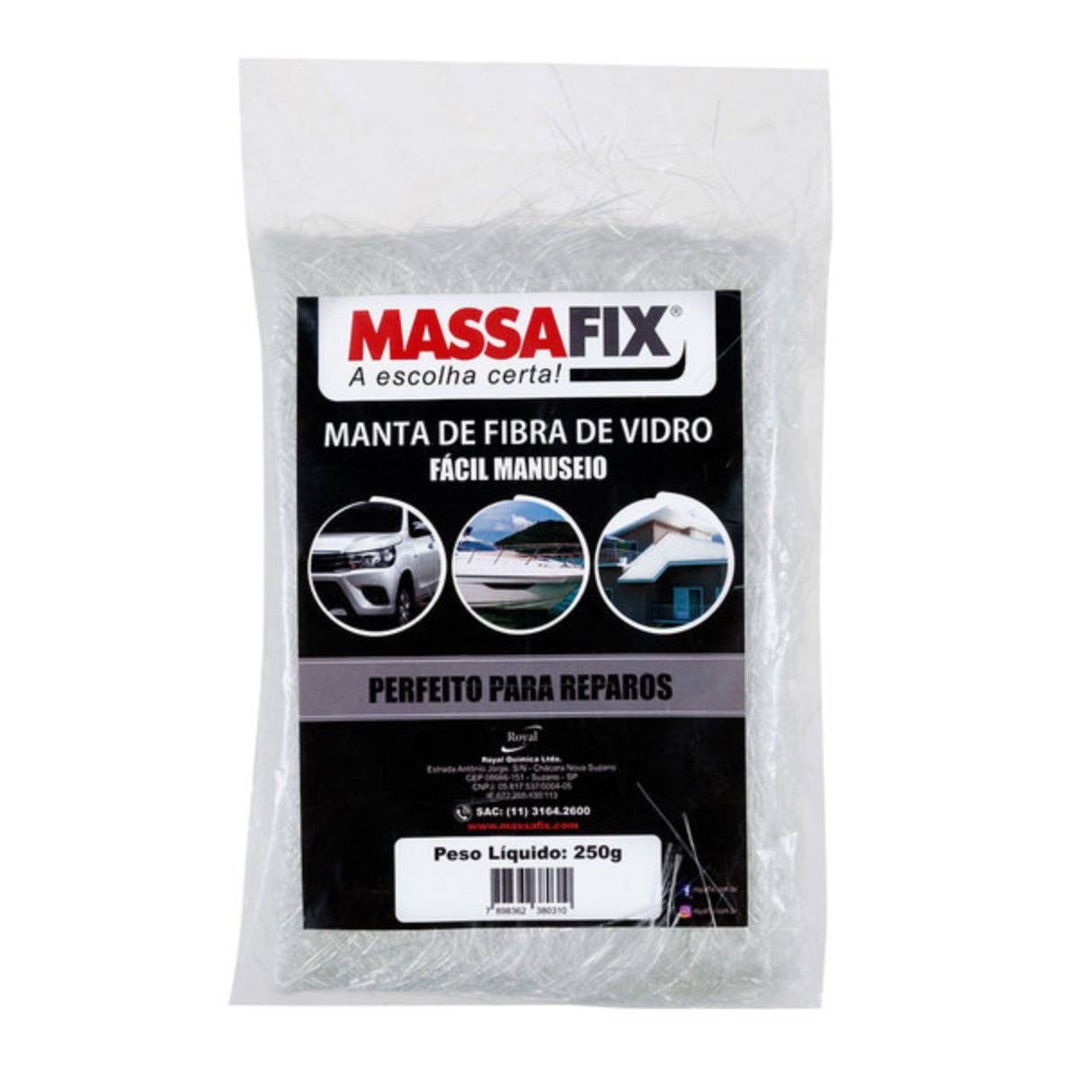 Sem nome (1200 x 1200 px) - 2024-01-19T134839.309 Manta de Fibra de Vidro Massafix 250g - Isolament - Imagem 1