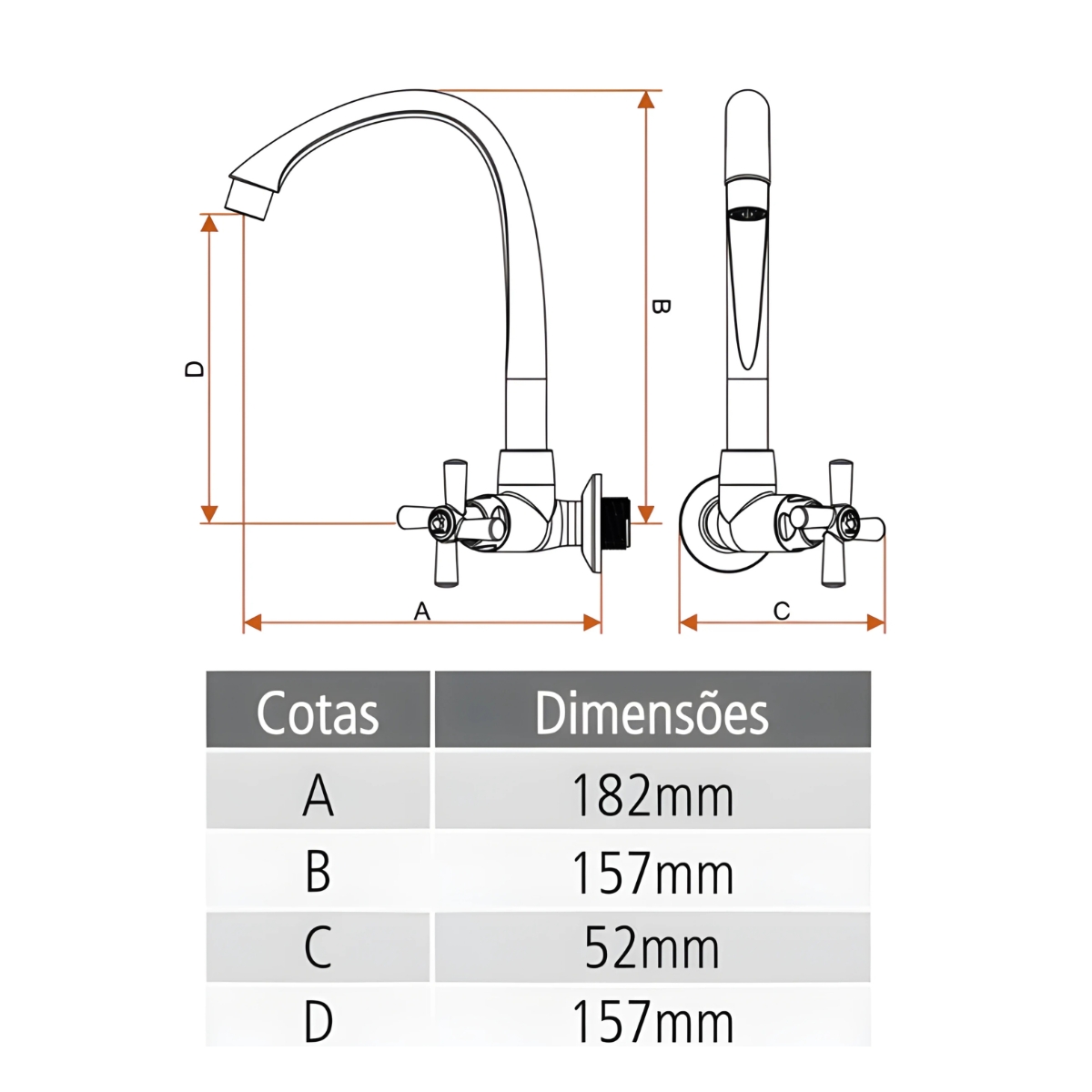 123 Torneira Tigre Lavatório Bica Móvel Vermelha - Imagem 6