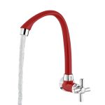 Torneira Tigre Cross Parede Bica Móvel Vermelha - Imagem 2