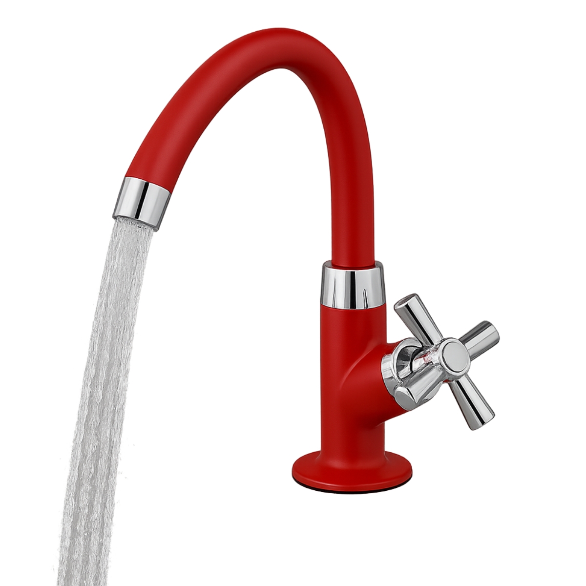 vhfg Torneira Tigre Lavatório Bica Móvel Vermelha - Imagem 4